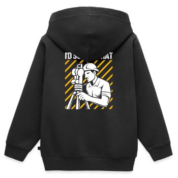 Géomètre - Sweat Premium à capuche zippé enfant bio - noir - Dos - AI Model Kid Male (0cm)
