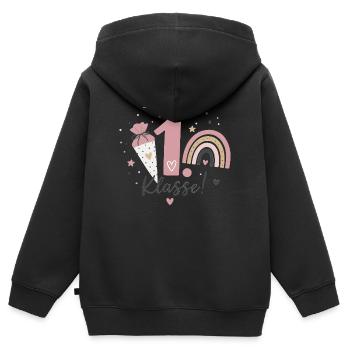 Ich bin 1. Klasse – Einschulung - Kinder Premium Organic Zip Hoodie - Schwarz - Hinten - AI Model Kid Male (0cm)