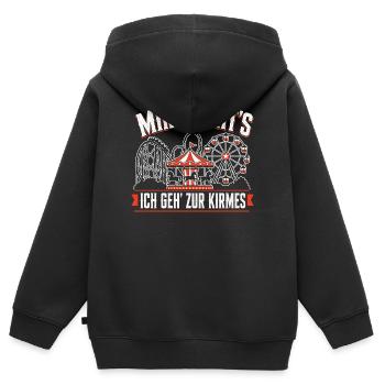 Mir Reicht's Ich Geh Zur Kirmes Kirmes Spruch - Kinder Premium Organic Zip Hoodie - Schwarz - Hinten - AI Model Kid Male (0cm)