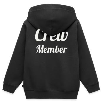 Événement de l’équipe d’écriture manuscrite des membres de l’équipe de script - Sweat Premium à capuche zippé enfant bio - noir - Dos - AI Model Kid Male (0cm)