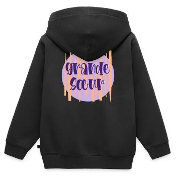 Grande Sœur France - Sweat Premium à capuche zippé enfant bio - noir - Dos - AI Model Kid Male (0cm)