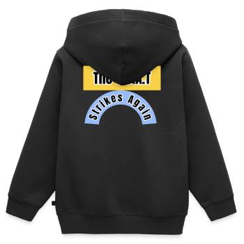 Le GOAT frappe à nouveau - Sweat Premium à capuche zippé enfant bio - noir - Dos - AI Model Kid Male (0cm)
