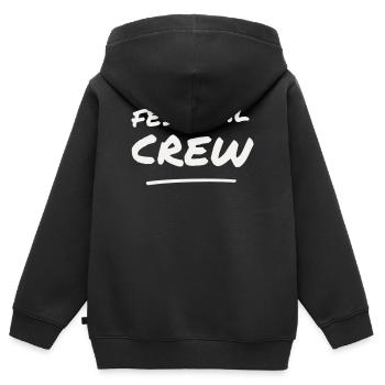 Festival Crew Brush Lettering Team Staff Event - Kids Premium Organic Zip-up Hoodie - black - Back - AI Model Kid Male (0cm)