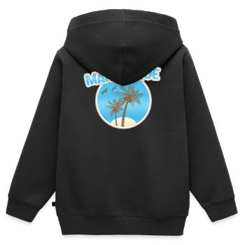 Strand Martinique - Kinder Premium Organic Zip Hoodie - Schwarz - Hinten - AI Model Kid Male (0cm)