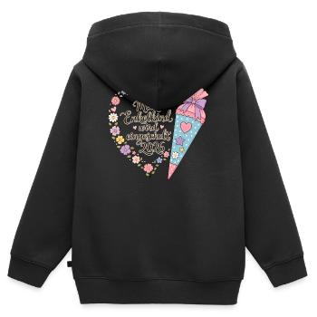 Enkelkind Einschulung 2026 - Kinder Premium Organic Zip Hoodie - Schwarz - Hinten - AI Model Kid Male (0cm)