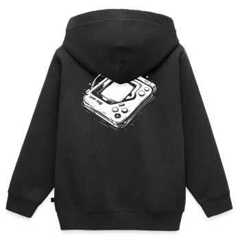 Retro Game Console - Kids Premium Organic Zip-up Hoodie - black - Back - AI Model Kid Male (0cm)