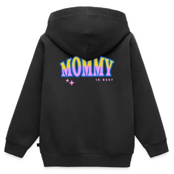 Mommy Is Best Pop Art Design - Kids Premium Organic Zip-up Hoodie - black - Back - AI Model Kid Male (0cm)
