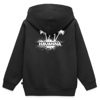 Havanna - Kinder Premium Organic Zip Hoodie - Schwarz - Hinten - AI Model Kid Male (0cm)