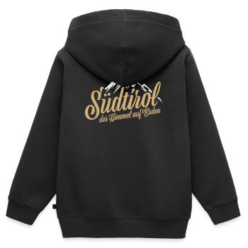 Südtirol, der Himmel auf Erden - Kinder Premium Organic Zip Hoodie - Schwarz - Hinten - AI Model Kid Male (0cm)
