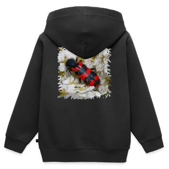 Beewolf likes bee larvae to eat - Kids Premium Organic Zip-up Hoodie - black - Back - AI Model Kid Male (0cm)