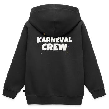 Équipe de Carnaval Célébrations de groupe de la fête costumée du Carnaval - Sweat Premium à capuche zippé enfant bio - noir - Dos - AI Model Kid Male (0cm)