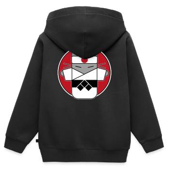Judo Katze - Kinder Premium Organic Zip Hoodie - Schwarz - Hinten - AI Model Kid Male (0cm)