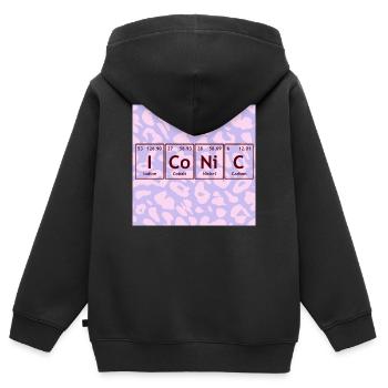 Periodensystem-Icon-Grafikdesign - Kinder Premium Organic Zip Hoodie - Schwarz - Hinten - AI Model Kid Male (0cm)