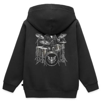William Howard Taft plays drums - Kids Premium Organic Zip-up Hoodie - black - Back - AI Model Kid Male (0cm)