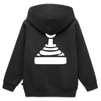 Joystick Geschenk Gamer Gaming Retro  - Kinder Premium Organic Zip Hoodie - Schwarz - Hinten - AI Model Kid Male (0cm)