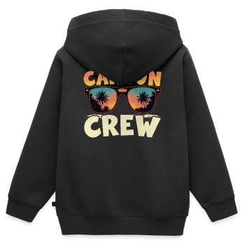 Cancun Crew - Kinder Premium Organic Zip Hoodie - Schwarz - Hinten - AI Model Kid Male (0cm)