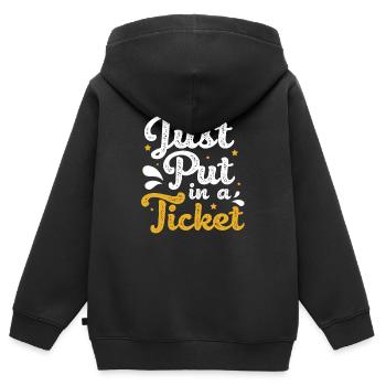 Assistance technique - Sweat Premium à capuche zippé enfant bio - noir - Dos - AI Model Kid Male (0cm)