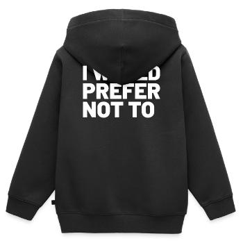 Bartleby - Kinder Premium Organic Zip Hoodie - Schwarz - Hinten - AI Model Kid Male (0cm)