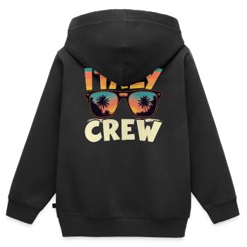 Italien Crew - Kinder Premium Organic Zip Hoodie - Schwarz - Hinten - AI Model Kid Male (0cm)