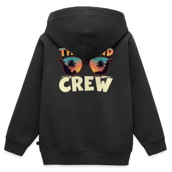 Thailand Crew - Kinder Premium Organic Zip Hoodie - Schwarz - Hinten - AI Model Kid Male (0cm)