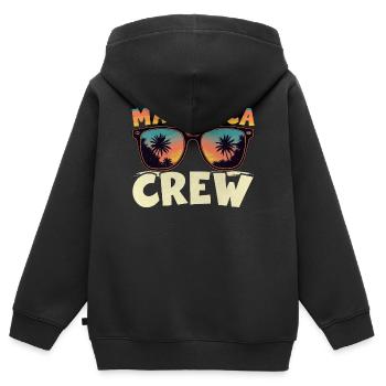 Mallorca Crew - Kinder Premium Organic Zip Hoodie - Schwarz - Hinten - AI Model Kid Male (0cm)
