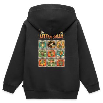 Off To Get A Little Silly - Kinder Premium Organic Zip Hoodie - Schwarz - Hinten - AI Model Kid Male (0cm)