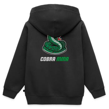 Cobra MMA Gym BJJ - Kinder Premium Organic Zip Hoodie - Schwarz - Hinten - AI Model Kid Male (0cm)