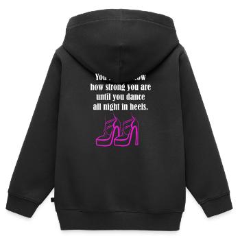 Walzer Paartanz - Kinder Premium Organic Zip Hoodie - Schwarz - Hinten - AI Model Kid Male (0cm)
