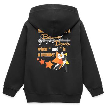 Walzer Paartanz - Kinder Premium Organic Zip Hoodie - Schwarz - Hinten - AI Model Kid Male (0cm)
