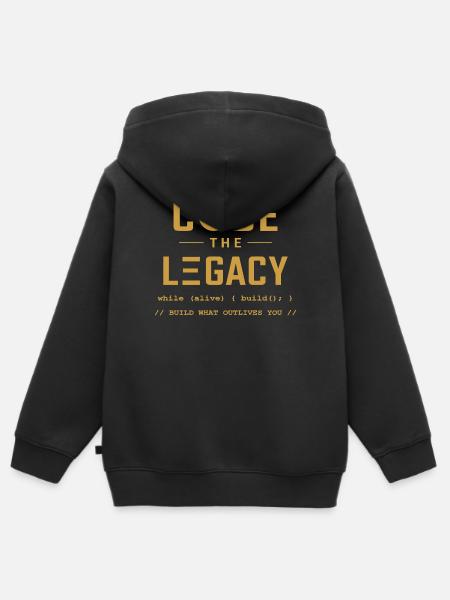 Code The Legacy Programmer T-Shirt - Kinder Premium Organic Zip Hoodie - Schwarz