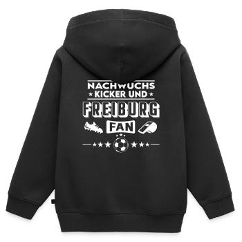 Freiburg Fußball Nachwuchs Neuzugang Baby Kinder - Kinder Premium Organic Zip Hoodie - Schwarz - Hinten - AI Model Kid Male (0cm)