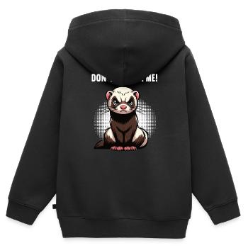 Don't Bother Me Ferret Ferret Owner - Kids Premium Organic Zip-up Hoodie - black - Back - AI Model Kid Male (0cm)