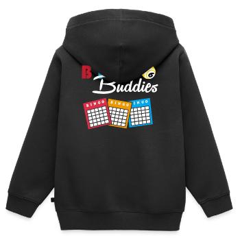 Bingo - Kinder Premium Organic Zip Hoodie - Schwarz - Hinten - AI Model Kid Male (0cm)