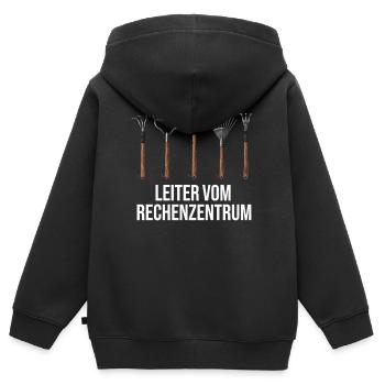 Leiter vom Rechenzentrum Gärtner Gärtnerin Garten - Kinder Premium Organic Zip Hoodie - Schwarz - Hinten - AI Model Kid Male (0cm)