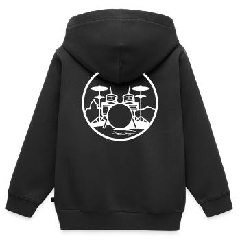 Trapset - Kinder Premium Organic Zip Hoodie - Schwarz - Hinten - AI Model Kid Male (0cm)