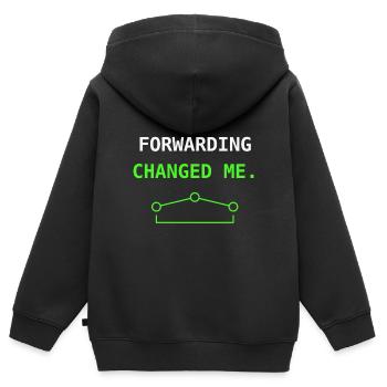 Port Forwarding Change Me IT Humor Nerd Geschenk++ - Kinder Premium Organic Zip Hoodie - Schwarz - Hinten - AI Model Kid Male (0cm)