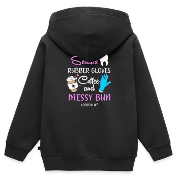 Zahnarzt - Kinder Premium Organic Zip Hoodie - Schwarz - Hinten - AI Model Kid Male (0cm)
