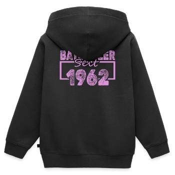 196 - Kinder Premium Organic Zip Hoodie - Schwarz - Hinten - AI Model Kid Male (0cm)