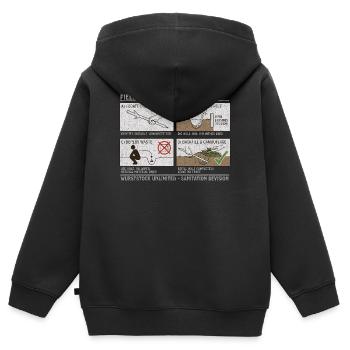 Field Guide: Wilderness Waste Sanitation - Kinder Premium Organic Zip Hoodie - Schwarz - Hinten - AI Model Kid Male (0cm)