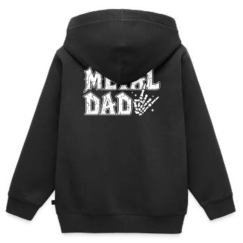 Metal Dad Gift Dad Heavy Metal Rock - Kinder Premium Organic Zip Hoodie - Schwarz - Hinten - AI Model Kid Male (0cm)