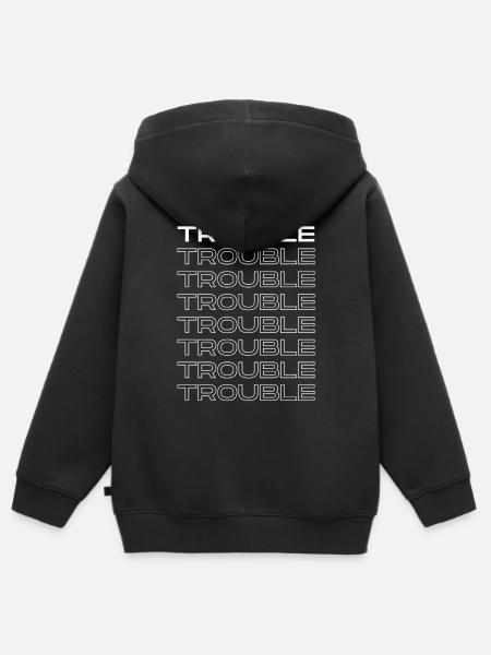 gestört - Kinder Premium Organic Zip Hoodie - Schwarz