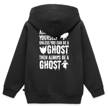Halloween - Always be yourself unless you can be a - Kinder Premium Organic Zip Hoodie - Schwarz - Hinten - AI Model Kid Male (0cm)