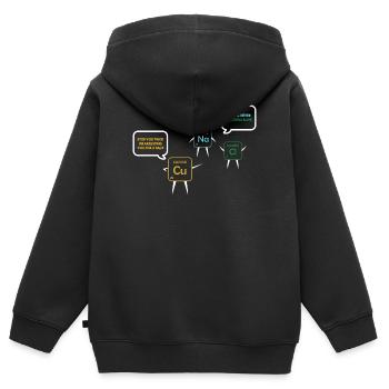 Chemielehrer Chemie Chemiker - Kinder Premium Organic Zip Hoodie - Schwarz - Hinten - AI Model Kid Male (0cm)