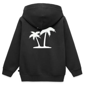 Palmeninsel Silhouette - Kinder Premium Organic Zip Hoodie - Schwarz - Hinten - AI Model Kid Male (0cm)