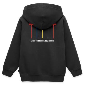Leiter vom Rechenzentrum Gärtner Gärtnerin Garten - Kinder Premium Organic Zip Hoodie - Schwarz - Hinten - AI Model Kid Male (0cm)