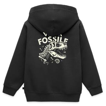 Geburtstag des alten fossilen Dinosaurier-Humors - Kinder Premium Organic Zip Hoodie - Schwarz - Hinten - AI Model Kid Male (0cm)