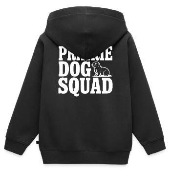 Präriehundetrupp - Kinder Premium Organic Zip Hoodie - Schwarz - Hinten - AI Model Kid Male (0cm)