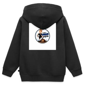 Kleiner Murmel Große Träume - Kinder Premium Organic Zip Hoodie - Schwarz - Hinten - AI Model Kid Male (0cm)