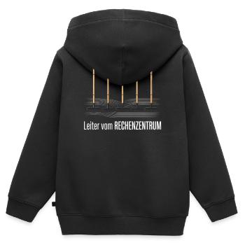 Leiter Vom Rechenzentrum Gartenarbeit Gärtner - Kinder Premium Organic Zip Hoodie - Schwarz - Hinten - AI Model Kid Male (0cm)