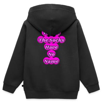 Wo die Socken keinen Namen haben - Kinder Premium Organic Zip Hoodie - Schwarz - Hinten - AI Model Kid Male (0cm)